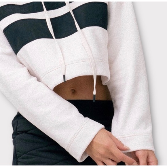 1 LEFT! SOFT Striped Velour Cropped Sweatshirt - Picture 9 of 10